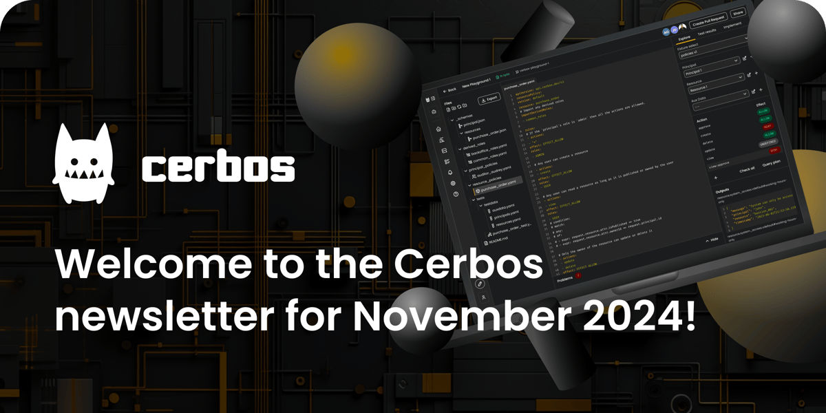 Cerbos November newsletter